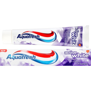 Aquafresh Active White Toothpaste Аквафреш Паста за зъби за активно избелване, 125ml