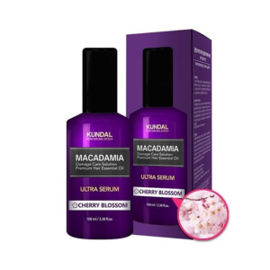 KUNDAL Macadamia Ultra Serum Cherry Blossom Регенериращ серум за коса с цвят от Череша за еластичност и хидратиране, 100ml
