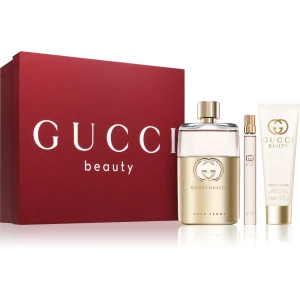 Gucci  Guilty Pour Femme  Set ( 90 ml EDP + 10 ml EDP + 50 ml Body lotion ) Дамски подаръчен комплект