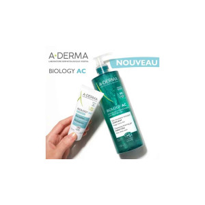 A-Derma Biology Ac Hydra Компенсиращ крем 40мл+Biology Ac Почистващ пенещ се гел 100 мл