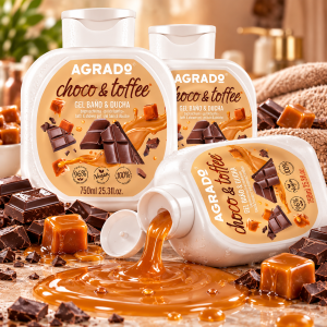 Agrado Choco & Toffee Bath & Shower Gel  Душ гел и пяна за вана с аромат на шоколад и карамел , 750ml