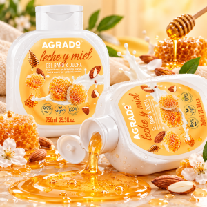 Agrado Milk and Honey Bath and Shower Gel Душ гел и пяна за вана с аромат на мляко и мед, 750ml