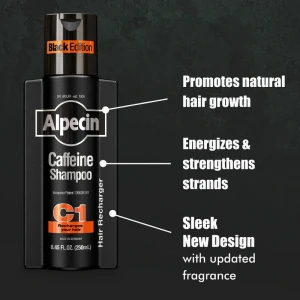 Alpecin Coffein C1 Black Edition Шампоан с кофеин за мъже стимулиращ растежа на косата, 250ml