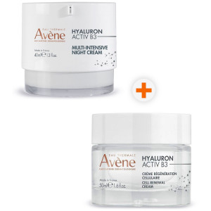 Avène Hyaluron Activ B3 Комплект - Регенериращ дневен крем, 50ml  и Mулти-интензивният нощен крем, 40 ml