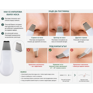 Basicare Facial Blackhead & Pore Remover   Метална шпатула /екстрактор/ за почистване на черни точки  и пори