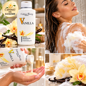 Bettina Barty Vanilla  Бетина Барти  Гел за вана и душ с аромат на ванилия , 500 ml