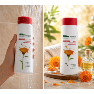 Bilka Calendula & Keratin Шампоан с Невен и Кератин за силна и хидратирана коса и здрав скалп, 400ml