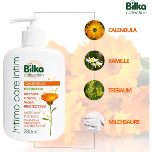Bilka Collection Intimo Care Calendula Prebiotic Нежен крем-сапун за ежедневна хигиена на интимните зони, 280ml