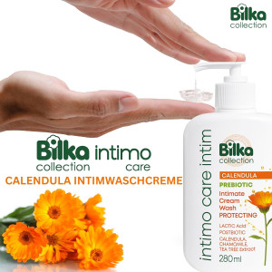 Bilka Collection Intimo Care Calendula Prebiotic Нежен крем-сапун за ежедневна хигиена на интимните зони, 280ml