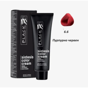 Black Professional Line Sintesis Color Cream Перманентна професионална боя за коса 100 ml боя + 250 ml оксидант   RED* VIOLET