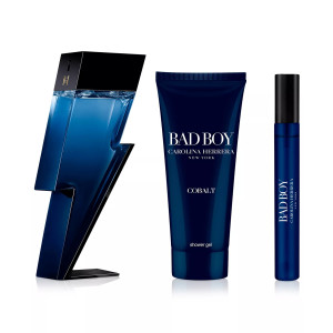 Carolina Herrera Bad Boy Cobalt  Set ( 100 ml EDP + 100 ml S.G + 10 ml EDP  ) Мъжки подаръчен комплект