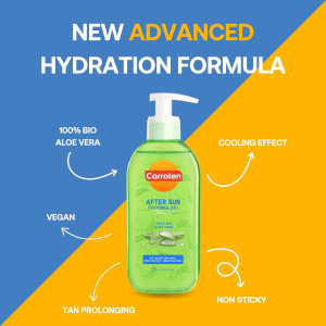 Carroten Panthenol & Aloe After Sun Cooling Gel  Успокояващ и охлаждащ гел с пантенол и алое за след слънце, 200ml