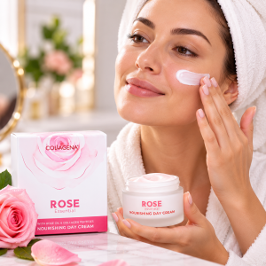 COLLAGENA Rose Essential NOURISHING DAY CREAM Подхранващ дневен крем с розово масло и колагенови пептиди,50ml