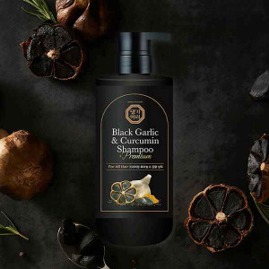 Doori Black Garlic and Curcumin Shampoo  Анти-ейдж шампоан против косопад с Черен чесън и куркумин, 500ml