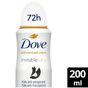 Dove Advanced Care Invisible Dry Spray 72h Дезодорант спрей против изпотяване,200ml