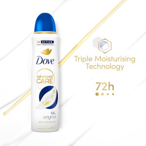 Dove Advanced Care Original  Дезодорант спрей за 72-часова защита, 200ml