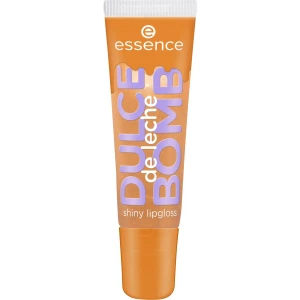 Essence Dulce De Leche Bomb Shiny Lipgloss 01 Cream Come True Гланцът за устни със златист блясък, 10ml