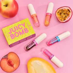 Essence Juicy Bomb Lip Oil Set 02 Комплект  тропически аромат блестящ завършек, 5 x 2.4ml