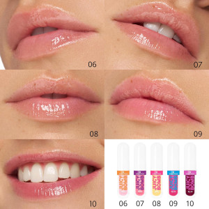 Essence Juicy Bomb Lip Oil Set 02 Комплект  тропически аромат блестящ завършек, 5 x 2.4ml