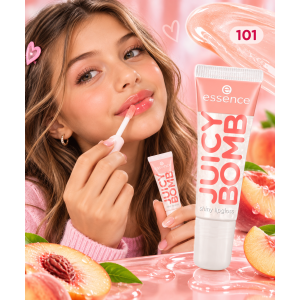 Essence Juicy Bomb Shiny Lipgloss 101 Lovely Lichi Гланц за устни с плодов аромат на праскова и личи, 10ml