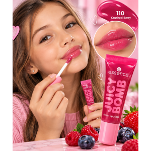 Essence Juicy Bomb Shiny Lipgloss 110 Crushed Berry  Гланц за устни , наситено ягодов нюанс , 10ml