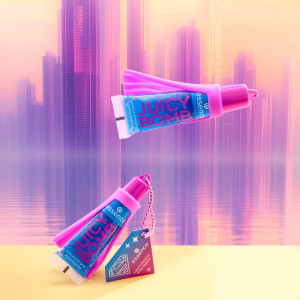 Essence Juicy Bomb Superman  Lip Gloss Гланц за устни, променящ цвета си, син, ефект,  веган, без парабени, 10ml