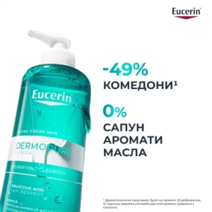EUCERIN DERMOPURE  Clinical  Измиващ гел за мазна и склонна към акне кожа - 400ml