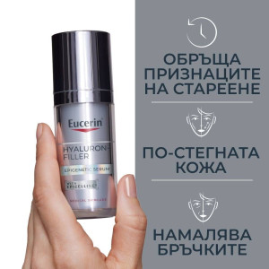 Eucerin Hyaluron-Filler Комплект - Серум Epigenetic,30ml + Дневен крем Hyaluron , 50 ml + Несесер