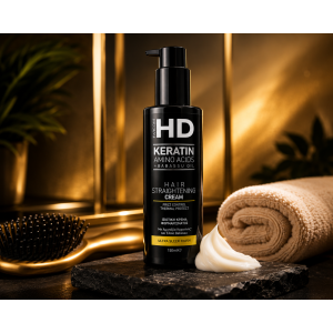 FARCOM HD Keratin Hair Straightening Cream Ultra Sleek Finish Изглаждащ крем за коса с кератинови аминокиселини, 150ml