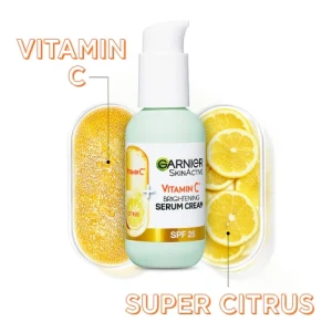 Garnier Skin Active Vitamin C 2-in-1 Serum Cream SPF25 Изсветляващ серум-крем за лице с витамин С , 50ml