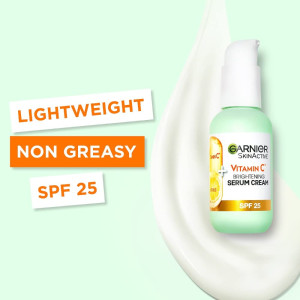 Garnier Skin Active Vitamin C 2-in-1 Serum Cream SPF25 Изсветляващ серум-крем за лице с витамин С , 50ml