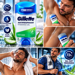 Gillette Antiperspirant Clear Gel Aloe Scent Део-гел против изпотяване, без петна по дрехите, 70ml