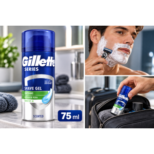 Gillette Series Gel Sensitive Гел за бръснене за чувствителна кожа,  размер за пътуване , 75ml