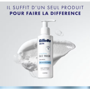 Gillette SKIN Nettoyant Pour Le Visage Peau Ultra Sensible Измиващ гел  за лице за чувствителна кожа , 140 ml