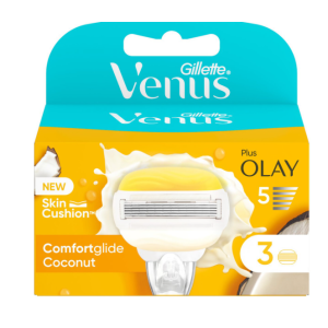 Gillette Venus Comfortglide Coconut  Сменяеми ножчета за бръснене Венус с 5 ножчета, 3 бройки