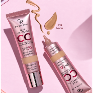 Golden Rose Skin Perfector CC Light Foundation SPF 50  Лек коригиращ фон дьо тен за лице  - 30 ml