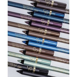 Golden Rose Tattoo Gel Eyepencil No 105  Mint Glow   Гел молив за очи  ( Блестящо ментолово сиво)  -1,2 gr