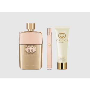Gucci  Guilty Pour Femme  Set ( 90 ml EDP + 10 ml EDP + 50 ml Body lotion ) Дамски подаръчен комплект