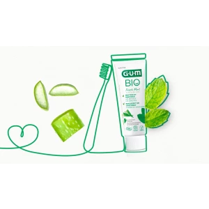 Gum Bio Fresh Mint Паста за зъби и венци с алое вера  99% естествени съставки, 75ml