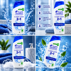 Head & Shoulders Classic Clean 2in1 Шампоанът и балсам 2в1 против пърхот , 400ml