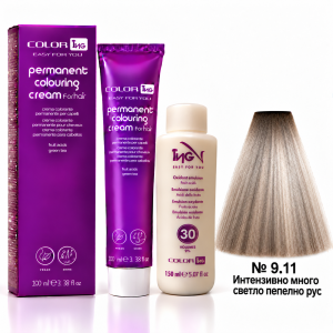 ING Professioal  Permanent Coloring Cream   Перманентна професионална боя за коса  100 ml боя + 150 ml  оксидант  * Ash colors