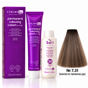 ING Professioal  Permanent Coloring Cream   Перманентна професионална боя за коса  100 ml боя + 150 ml  оксидант  * Gold and Beige colors