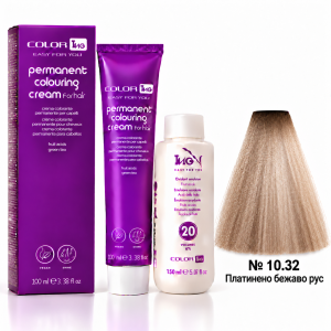 ING Professioal  Permanent Coloring Cream   Перманентна професионална боя за коса  100 ml боя + 150 ml  оксидант  * Gold and Beige colors