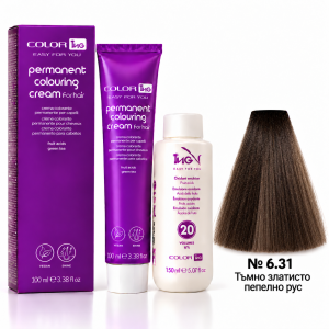 ING Professioal  Permanent Coloring Cream   Перманентна професионална боя за коса  100 ml боя + 150 ml  оксидант  * Gold and Beige colors