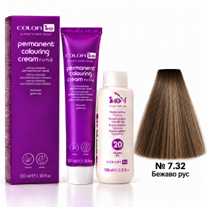 ING Professioal  Permanent Coloring Cream   Перманентна професионална боя за коса  100 ml боя + 150 ml  оксидант  * Gold and Beige colors