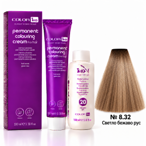 ING Professioal  Permanent Coloring Cream   Перманентна професионална боя за коса  100 ml боя + 150 ml  оксидант  * Gold and Beige colors