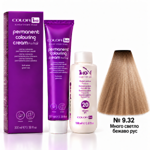 ING Professioal  Permanent Coloring Cream   Перманентна професионална боя за коса  100 ml боя + 150 ml  оксидант  * Gold and Beige colors