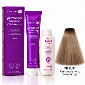 ING Professioal  Permanent Coloring Cream   Перманентна професионална боя за коса  100 ml боя + 150 ml  оксидант  * Gold and Beige colors