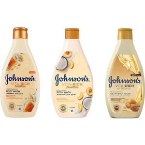 Johnson's Vita-Rich Ободряващ душ-гел с  екстракт от цвят на нар, 400ml