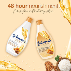 Johnson's Vita-Rich Oil  Подмладяващ лосион с бадемово, арганово и ший масло , 400ml